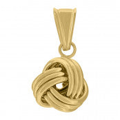 14kt Yellow Gold Polished Finish Love Knot Charm Pendant