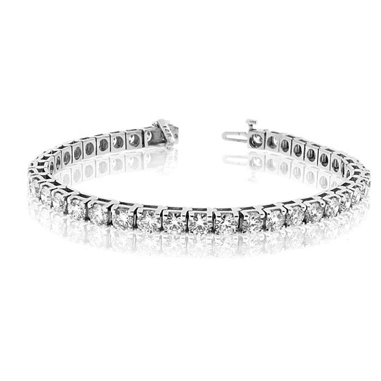 2.00ct Diamond Tennis Bracelet 14k Gold Four Prong Setting Double Safety Lock H-J SI-I Quality 7 Inches