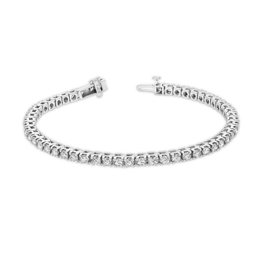 4.00ctw Natural Diamond Tennis Bracelet 14k White Gold 7 Inch