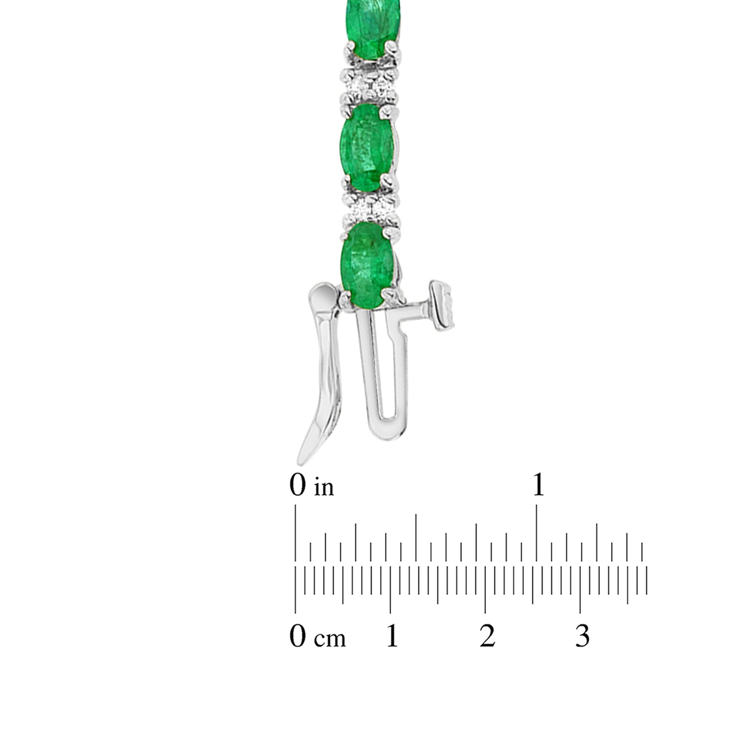 5.50ctw Diamond and Emerald Bracelet in 14k White Gold