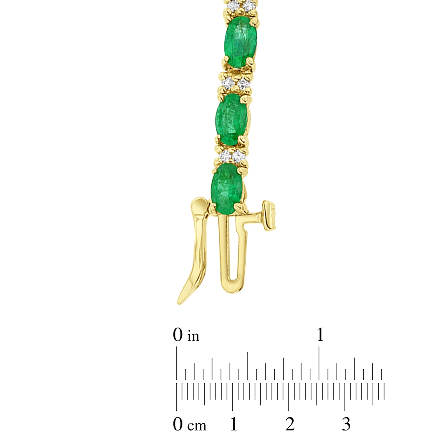 5.50ctw Diamond and Emerald Bracelet in 14k Yellow Gold