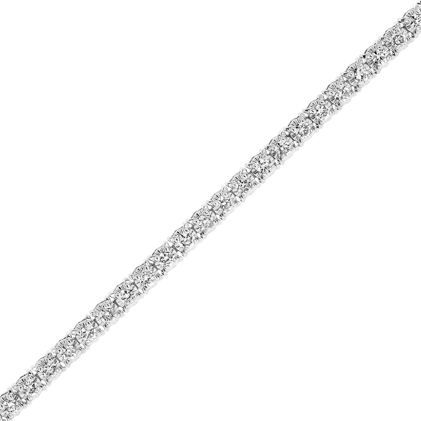 2.00ctw Diamond Illusion (Looks like 4ctw) in 14k White Gold 7 Inches