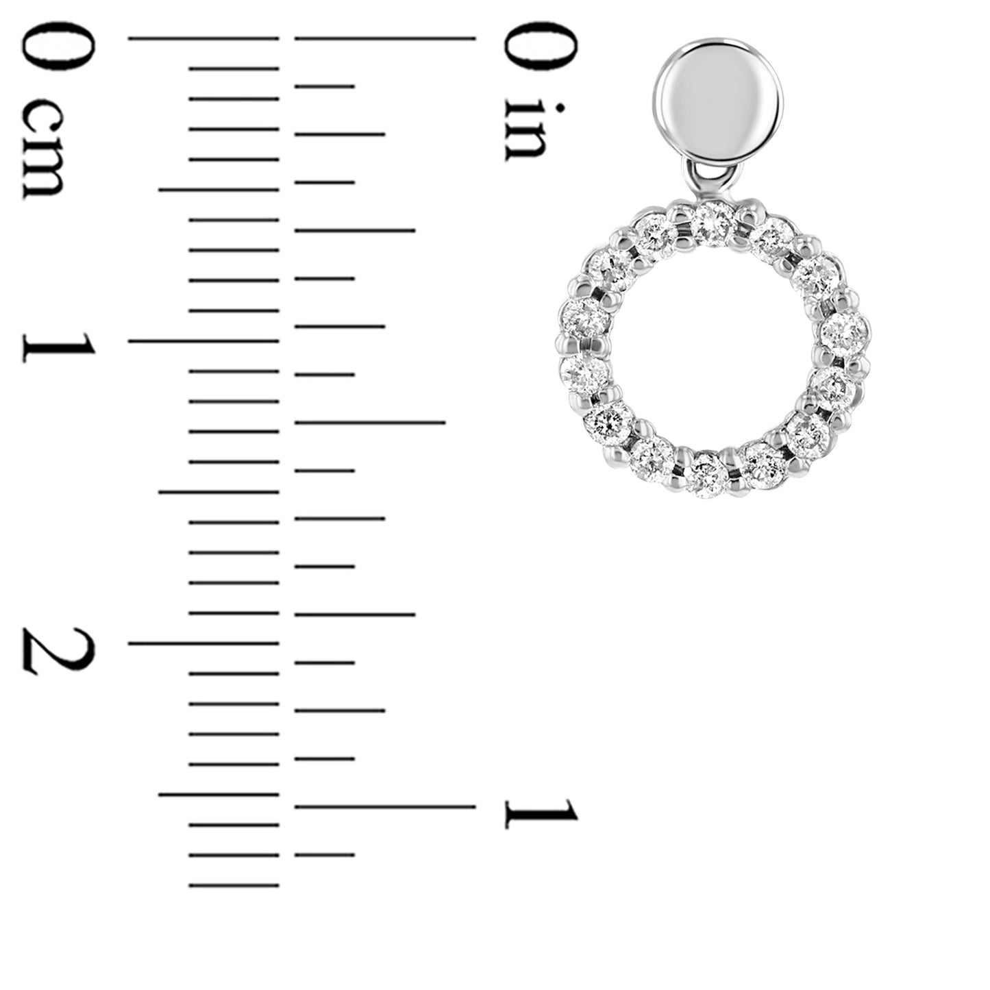 14k White Gold Earrings with 0.50ct tw of Round Diamond