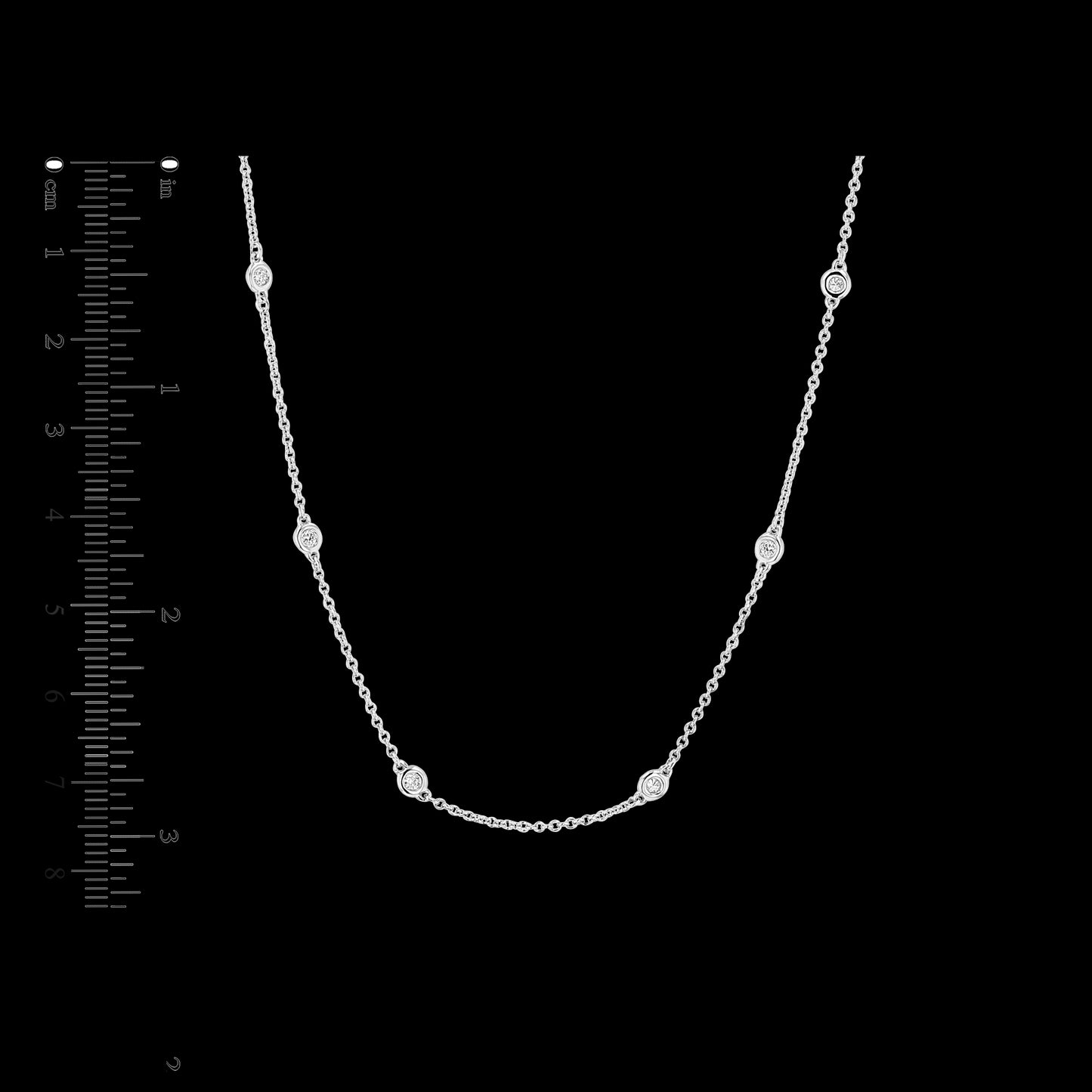 0.29ctw 18 inch Diamond By The Yard Necklace in 14k White Gold