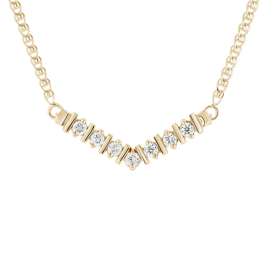 1/4ctw Diamond Necklace in 14k Yellow Gold 17 Inch