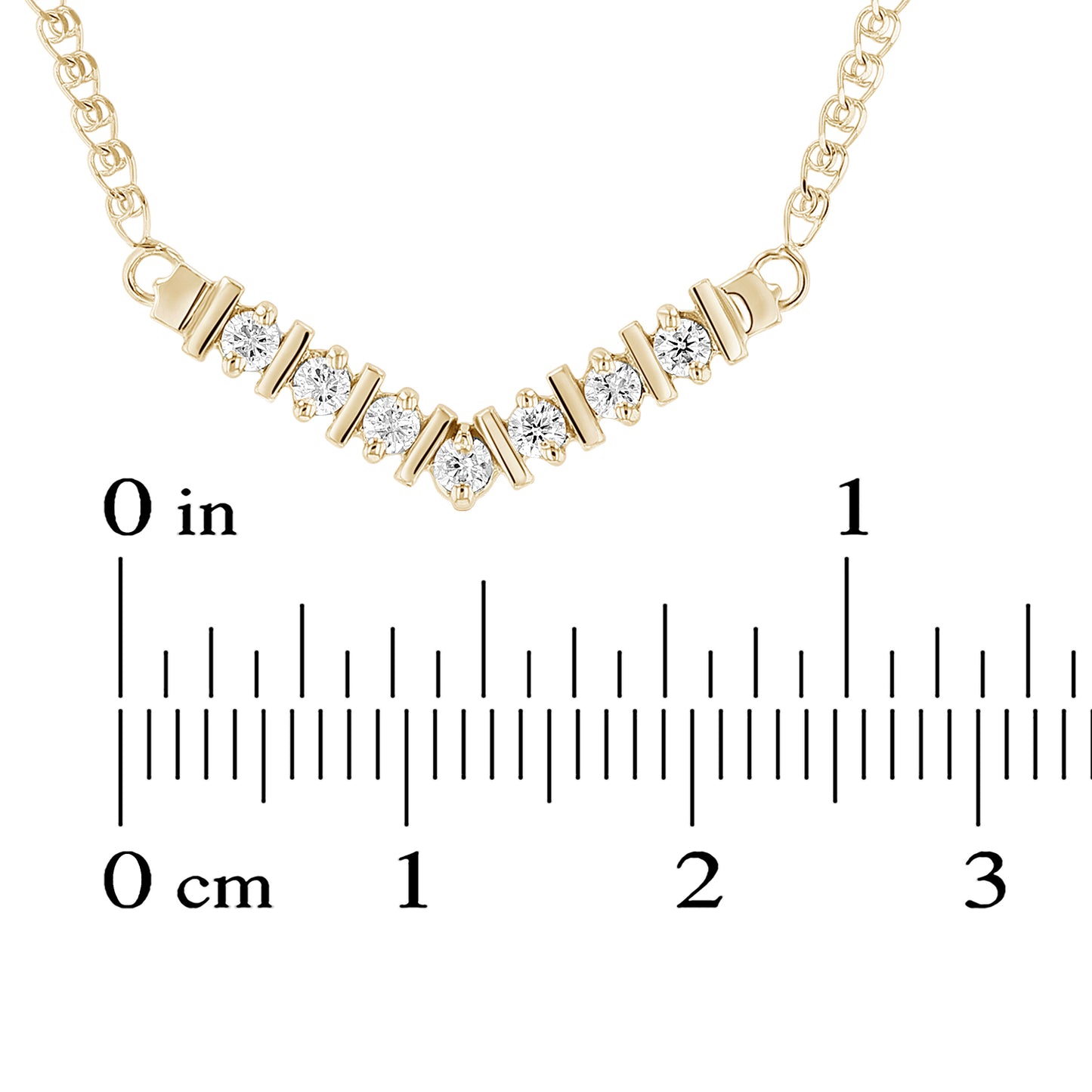 1/4ctw Diamond Necklace in 14k Yellow Gold 17 Inch