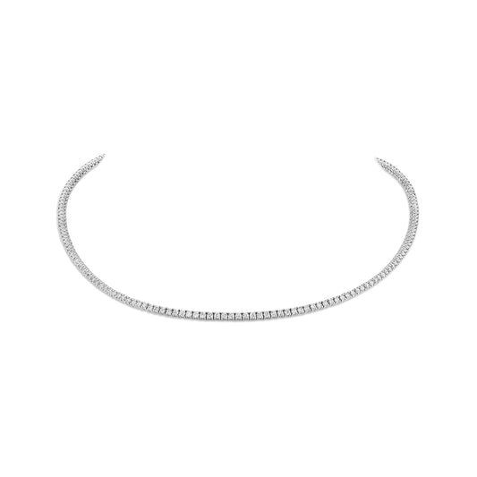 6.00ctw Diamond Straight Size Tennis Necklace in 14k White Gold 16 Inch