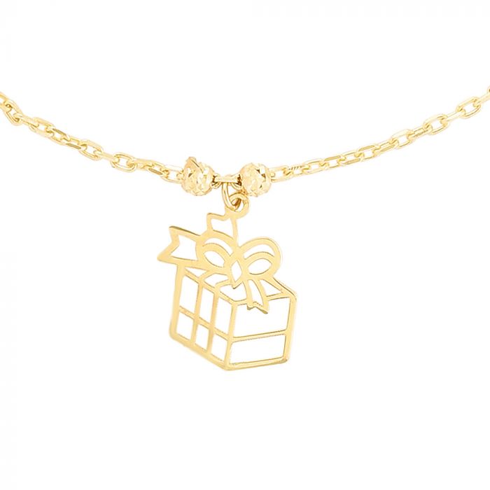 14K Gold Holiday Charm Bracelet